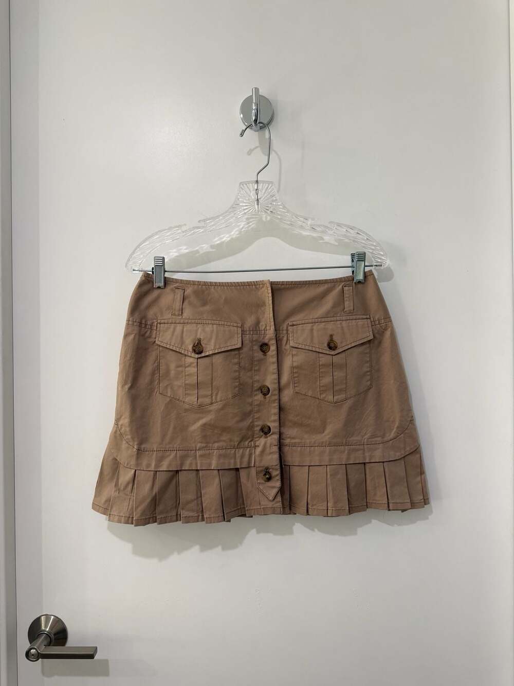 D&G Dolce & Gabbana Vintage Cargo Style Mini Skirt with Pleated Hem